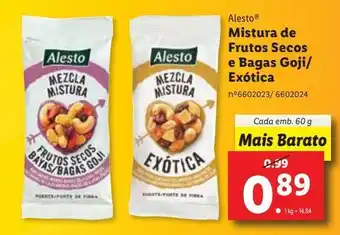 Lidl Coctel de frutos secos alesto promoção