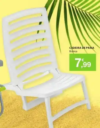 E.Leclerc Cadeira de Praia Branca promoção