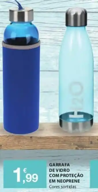 Garrafa de Vidro com Proteção em Neoprene