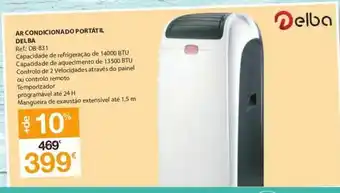E.Leclerc Delba Ar Condicionado Portátil DB-831 promoção