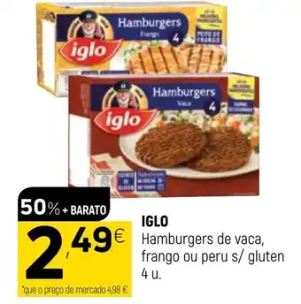 Coviran Iglo Hamburgers de Vaca, Frango ou Peru s/Gluten 4u. promoção