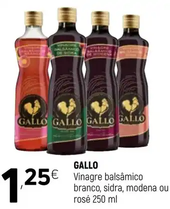 Coviran Gallo Vinagre Balsámico Branco, Sidra, Modena ou Rosé 250ml promoção