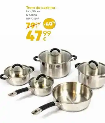 Trem de cozinha inox/vidro