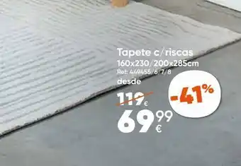 Tapete c/riscas - 160x230/200x285cm