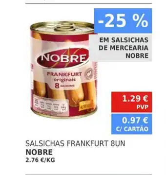 Minipreço Nobre Salsichas Frankfurt 8UN promoção