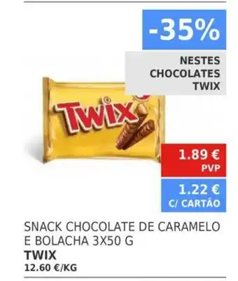 Minipreço Twin Snack Chocolate De Caramelo E Bolacha 3x50G promoção