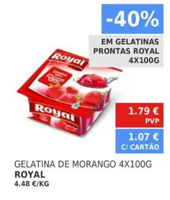 Minipreço Royal Gelatina De Morango 4x100G promoção