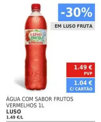 Minipreço Luso Água Com Sabor Frutos Vermelhos 1L promoção