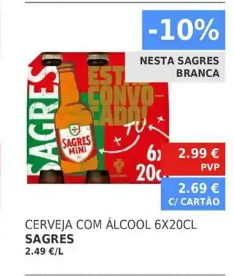 Minipreço Sagres Cerveja Com Álcool 6x20CL promoção