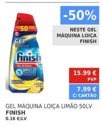 Finish Gel Máquina Loiça Limão 50LV