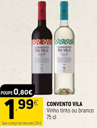 Coviran Convento VIla Vinho Tinto ou Branco 75cl promoção