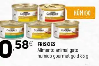 Coviran Friskies Alimento Animal Gato Húmido Gourmet Gold 85g promoção