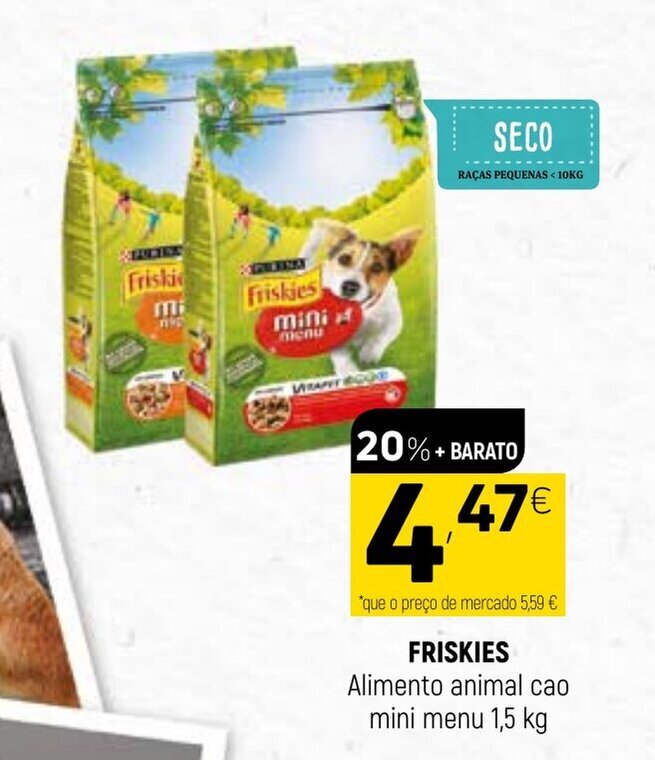 Promoção Friskies Alimento Animal Cao Mini Menu 1,5kg em Coviran