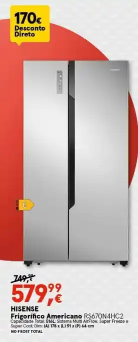 Worten Hisense - Frigorifico Americano promoção