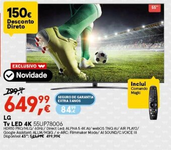 Worten LG - Tv LED 4K 55UP78006 promoção