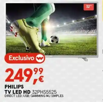 Worten Philips Tv LED HD 32PHS5525 promoção