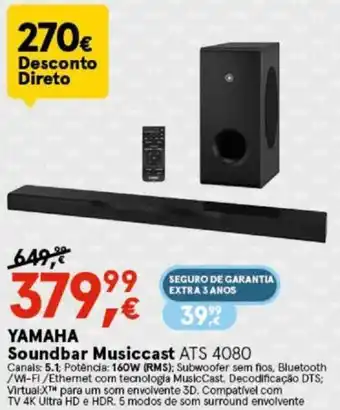 Worten Yamaha Soundbar Musiccast promoção