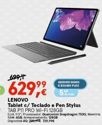Worten Lenovo - Tablet c/ Teclado e Pen Stylus promoção