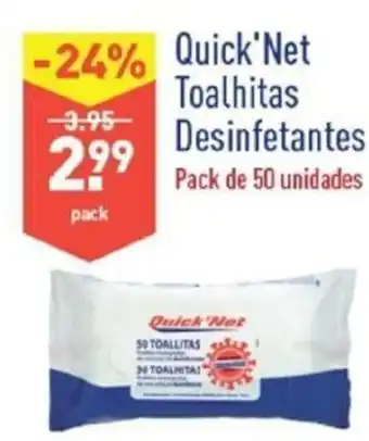 ALDI Quick'Net Toalhas Desinfetantes 50 Unidades promoção