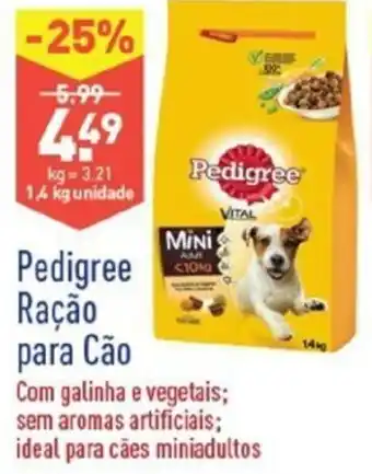 ALDI Pedigree Ração para Cão 1,4g promoção