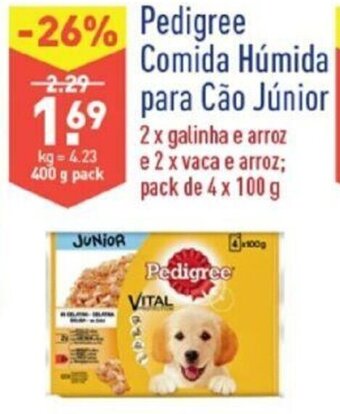 ALDI Pedigree Comida Húmida para Cão Júnior 400g promoção
