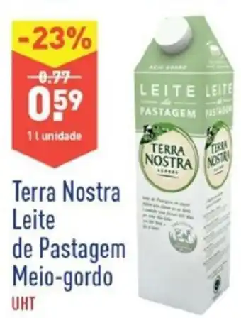 ALDI Terra Nostra Leite de Pastagem Meio-gordo UHT 1L promoção