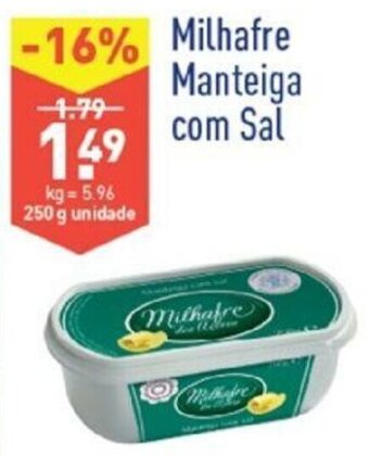 Milhafre Manteiga com Sal 250g