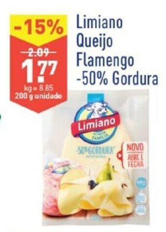 ALDI Limiano Queijo Flamengo -50% Gordura 200g promoção