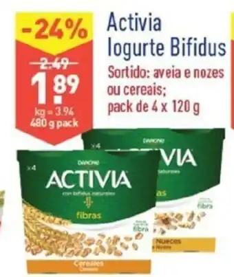 ALDI Activia Iogurte Bifidus 480g promoção