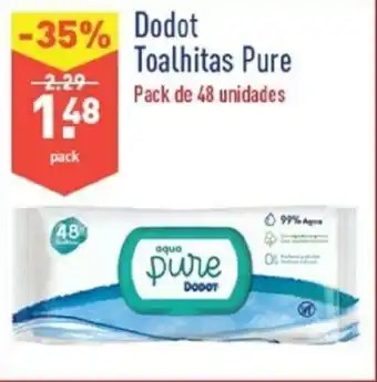 ALDI Dodot Toalhitas Pure 48 Unidades promoção