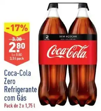 ALDI Coca-Cola Zero Refrigerante com 2x1,75L promoção