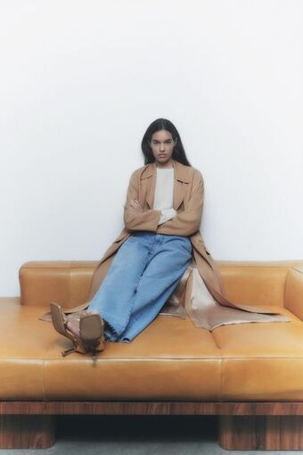 ZARA Trench com cinto promoção