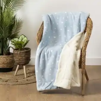 Manta sherpa estrella azul celeste