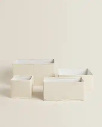 ZARA HOME Caixa de arrumação dobrável algodão promoção