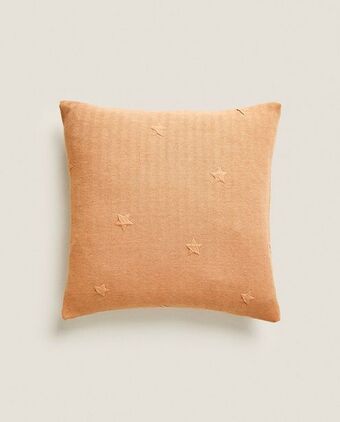 Capa de almofada fleece jacquard estrela