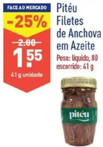 Pitéu Filetes de Anchova em Azeite 41g
