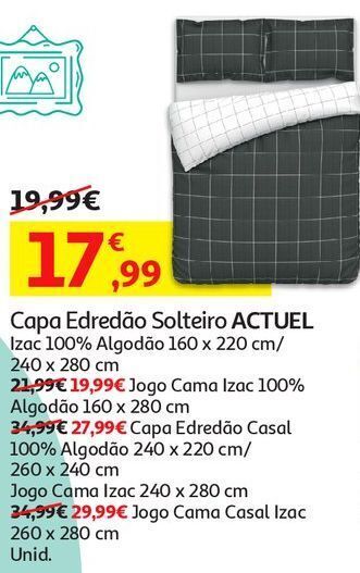 Auchan Capa edredão casal actuel promoção