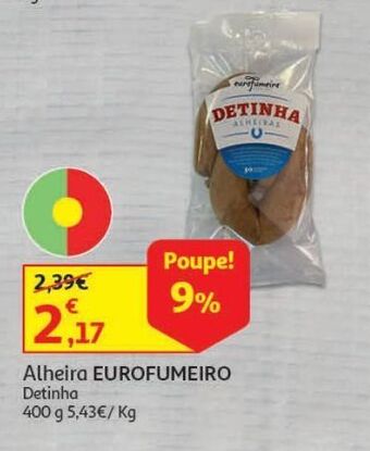 Auchan Alheira eurofumeiro detinha 400 g promoção