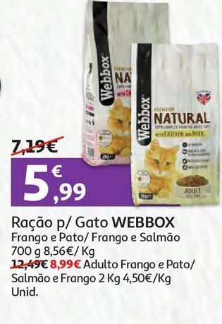 Auchan Ração natural gato webbox promoção