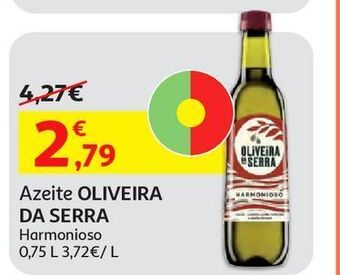 Auchan Azeite oliveira da serra:harmonioso 0,75 lt promoção