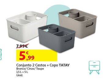 Auchan Conj. 2 cestos + copo tatay promoção
