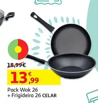 Auchan Conj. frigideira e wok celar:n/ apto ind. 26cm promoção