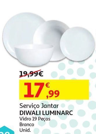 Auchan Serviços de louça arcopal:zelie black 18 peças promoção