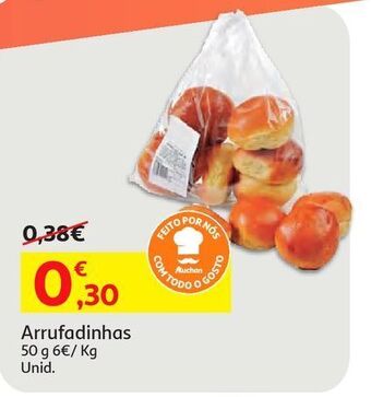 Auchan Arrufadinhas:50g produção própria promoção