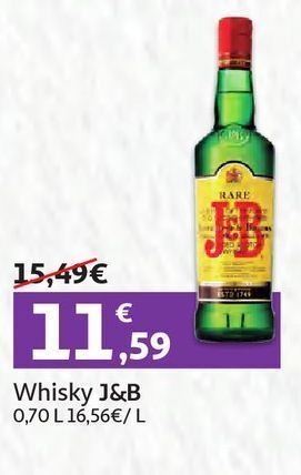 Auchan Whisky novo j&b:rare 0.70l promoção