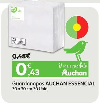 Auchan Guardanapos auchan essencial:fs 30x30cm 70un promoção