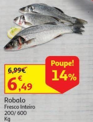 Auchan Robalo fresco inteiro 200/ 600 kg promoção