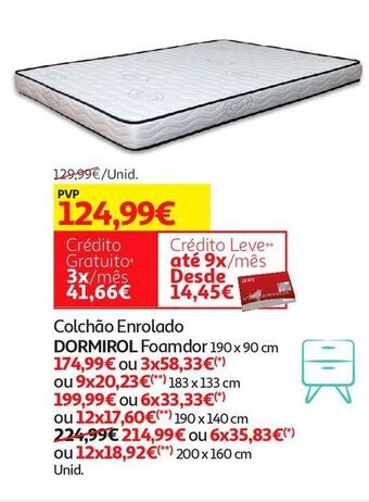 Auchan Colchão enrolado dormirol promoção
