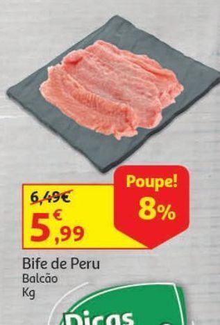 Auchan Bife de peru balcão kg promoção