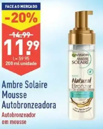 ALDI Ambre Solaire Mousse Autobronzeador 200ml promoção